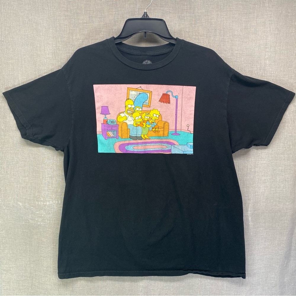 Simpson T-Shirt Simpsons on the couch Black Size | XL